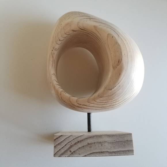 Abstract Loop Wood Sculpture - Picture 3 of 6